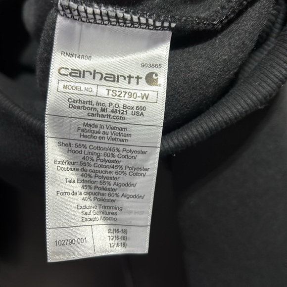 Carhartt Relaxed Fit Midweight hoodie/sweatshirt pouch & media pocket,fleece - Picture 10 of 12